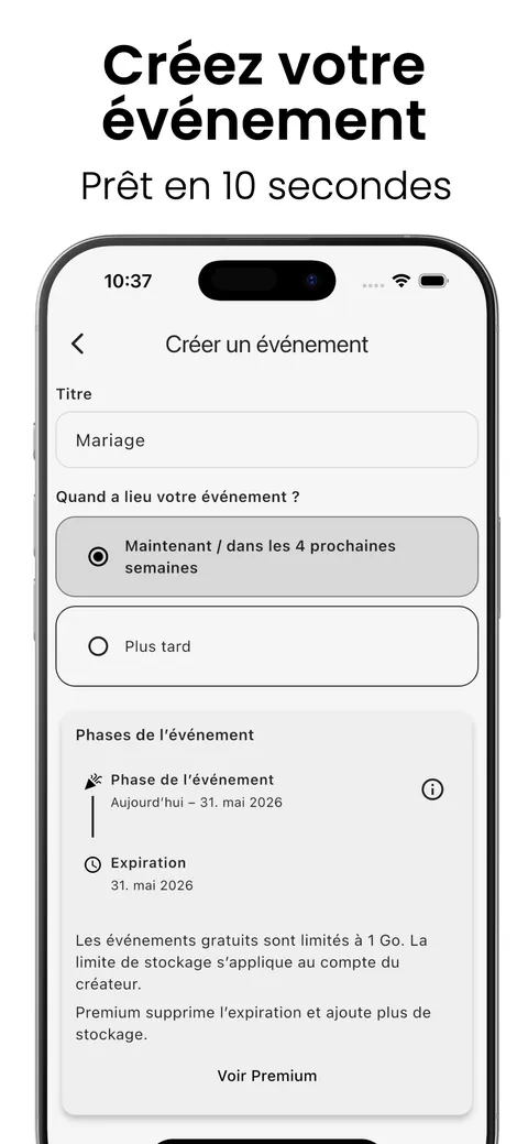 Créez votre événement