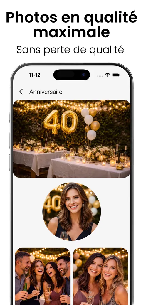 Photos en qualité maximale