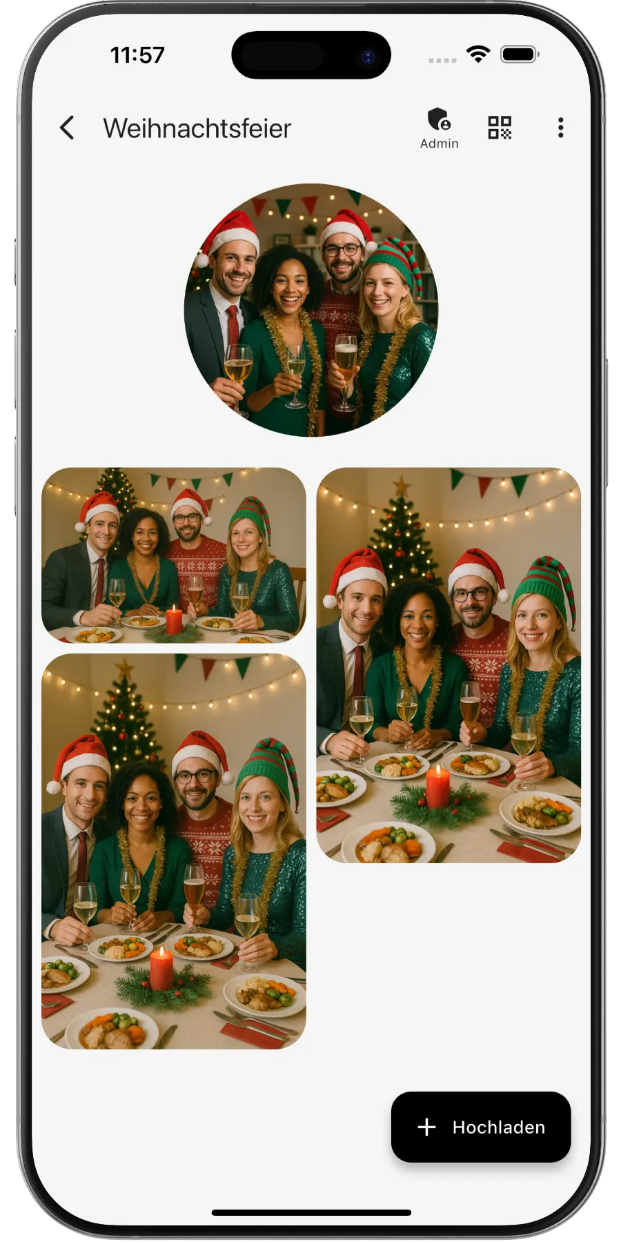 Weihnachtsfeier Fotos teilen – EventPics