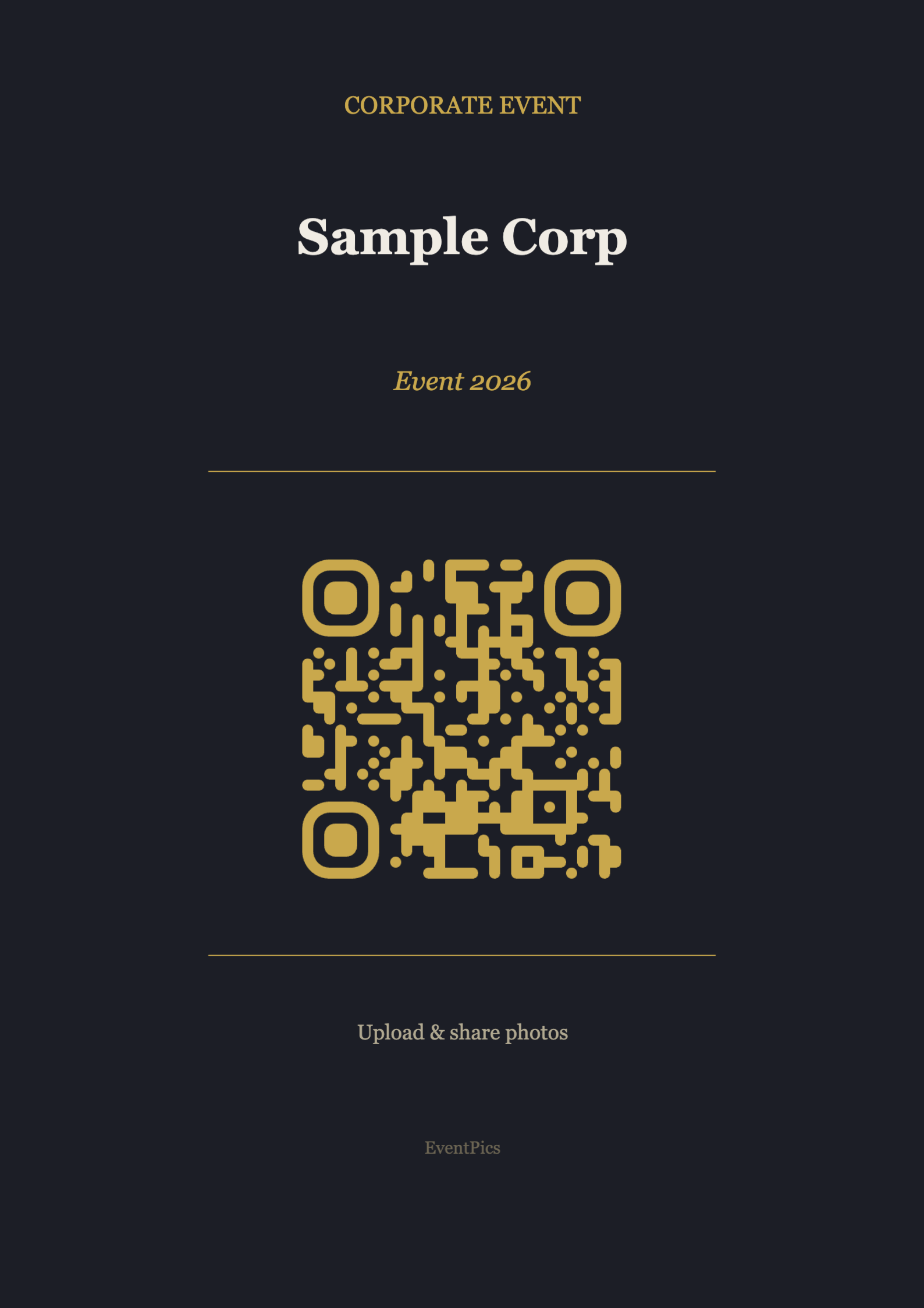 Corporate QR Code Display Template – Modern A4 Portrait