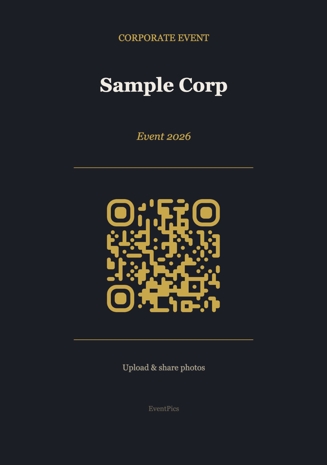 Corporate QR Code Display Template – Modern A5 Portrait