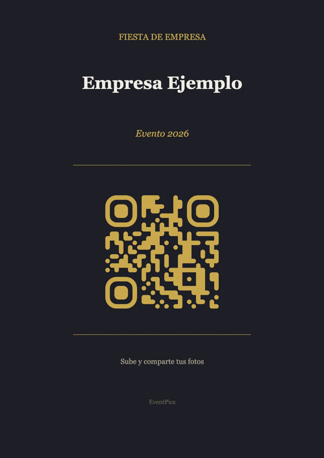 Plantilla de atril con código QR para eventos de empresa, Moderno A4 vertical