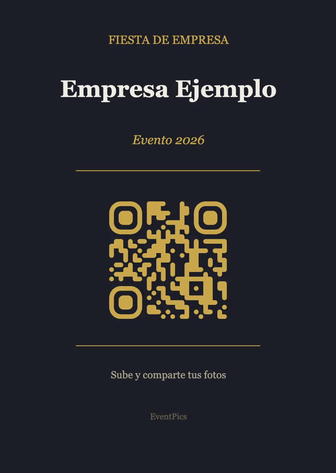 Plantilla de atril con código QR para eventos de empresa, Moderno A6 vertical