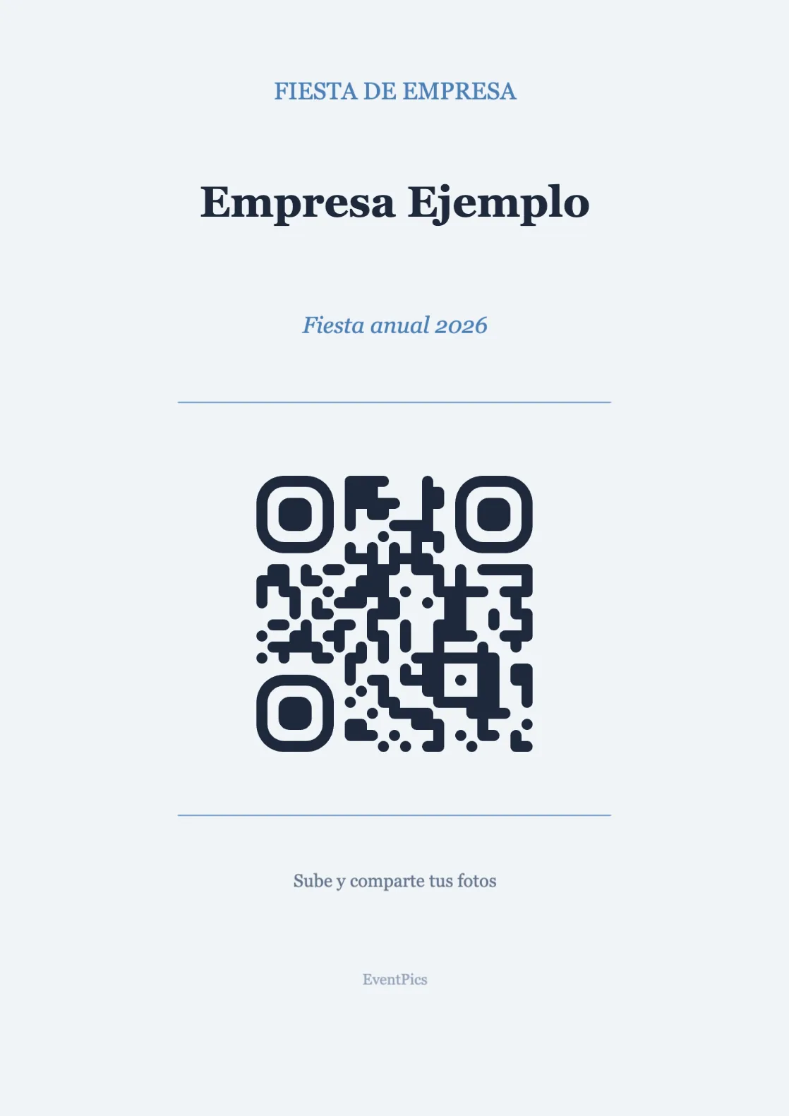 Plantilla de atril con código QR para eventos de empresa, Profesional A4 vertical