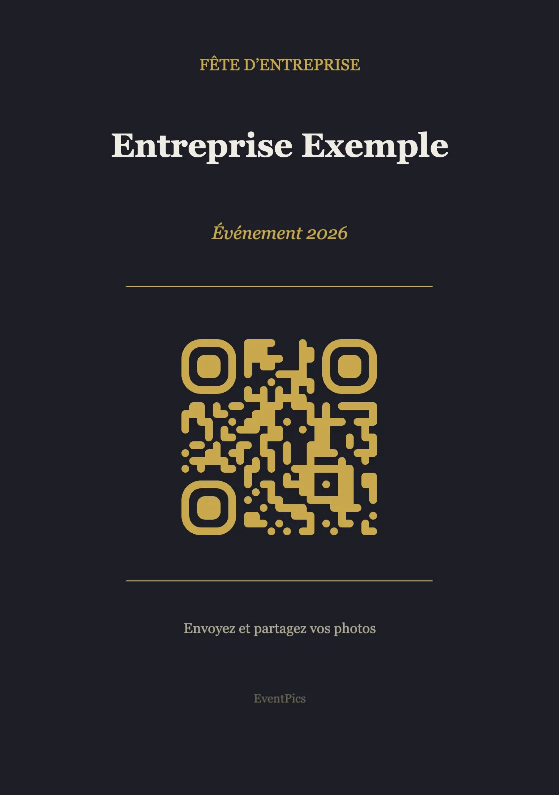 Modèle de chevalet avec QR code pour fête d’entreprise, Moderne A5 portrait