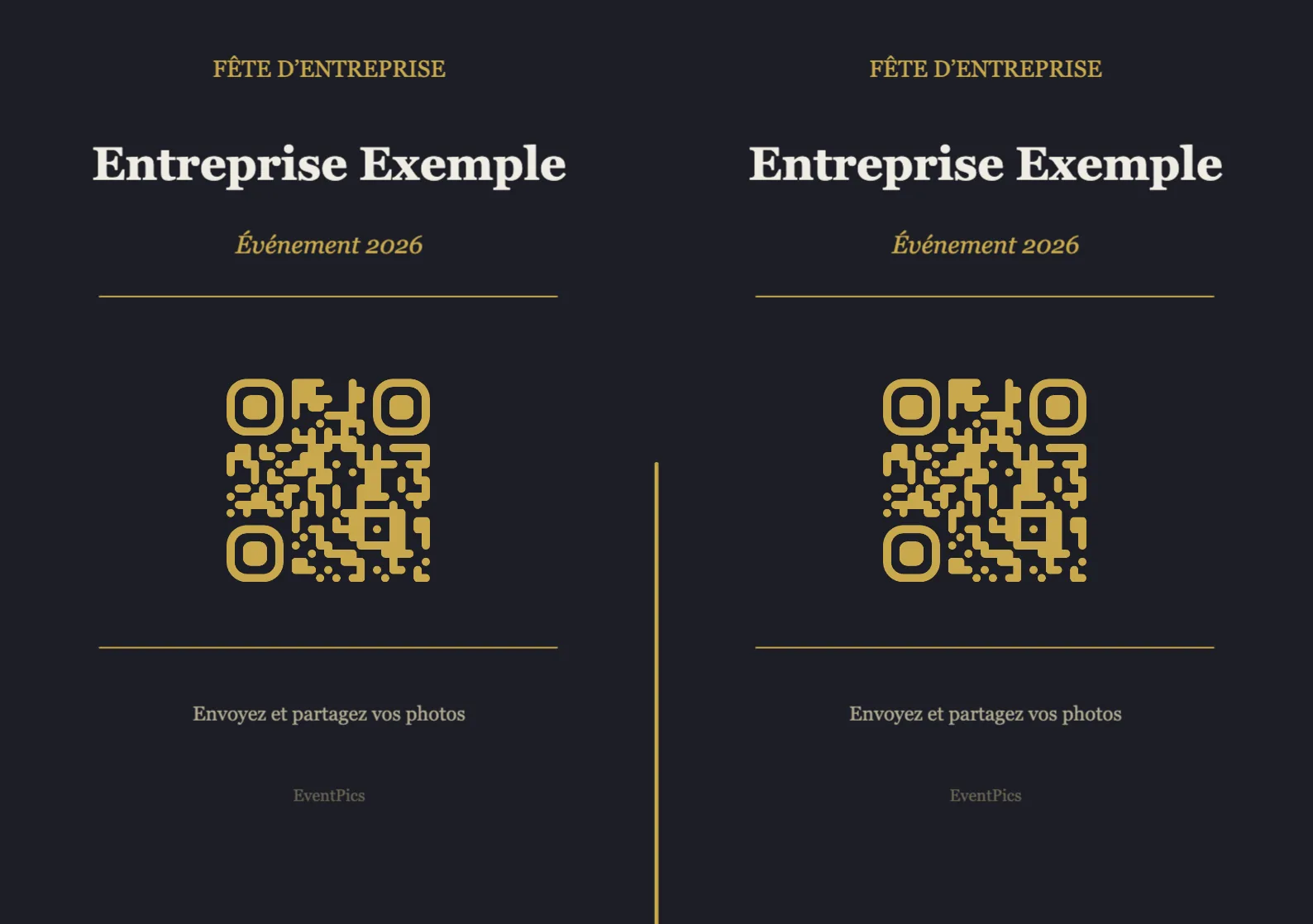 Modèle de chevalet avec QR code pour fête d’entreprise, Moderne A5 paysage à plier