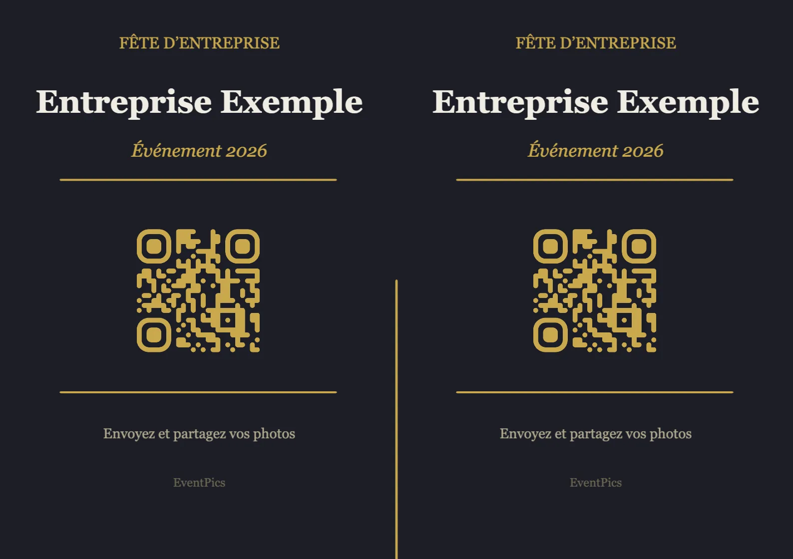 Modèle de chevalet avec QR code pour fête d’entreprise, Moderne A7 paysage à plier