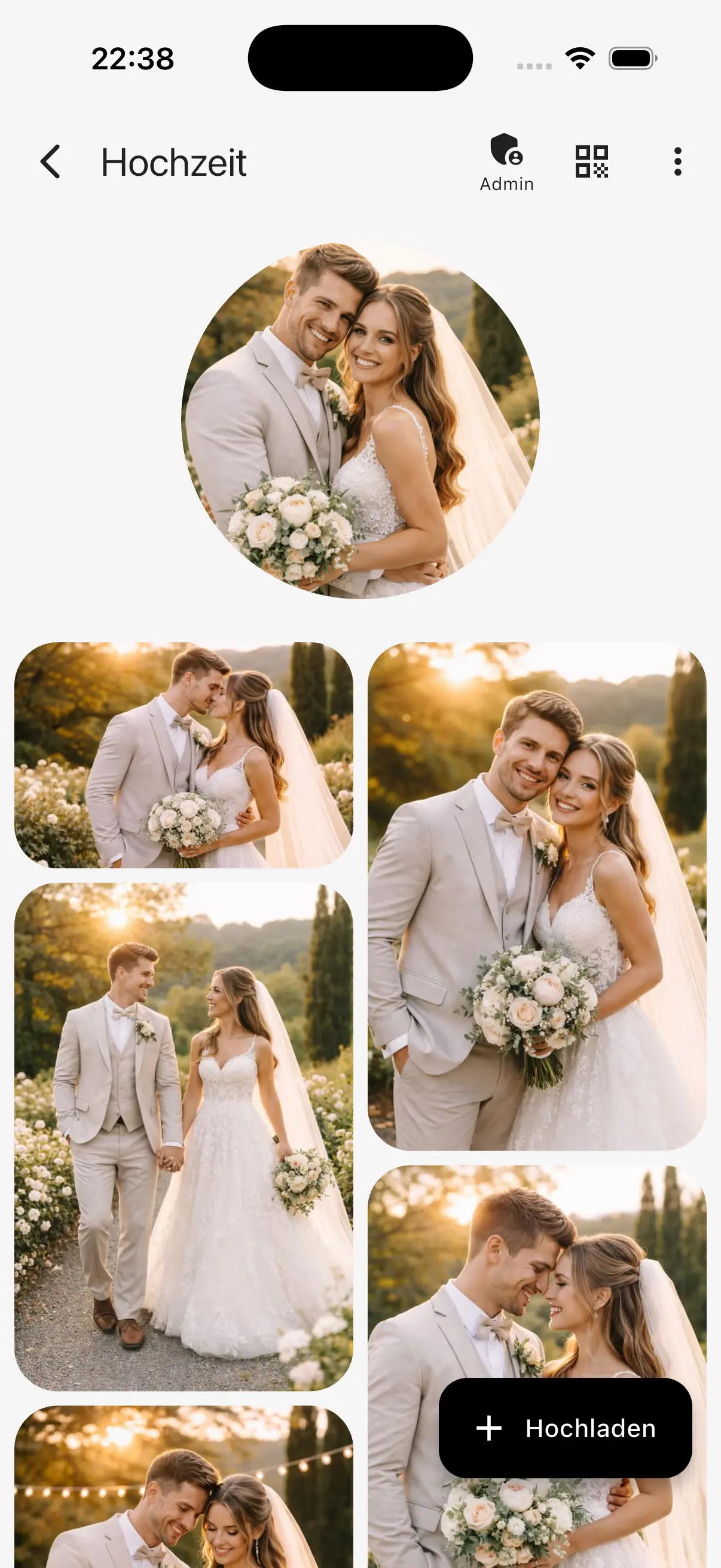 EventPics App – Gemeinsame Galerie-Ansicht