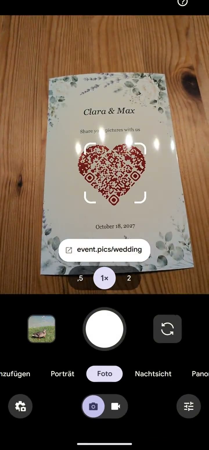 Fotos dos convidados com código QR | EventPics
