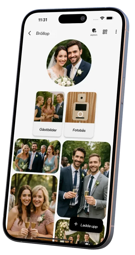 Samla och dela eventbilder från gästerna