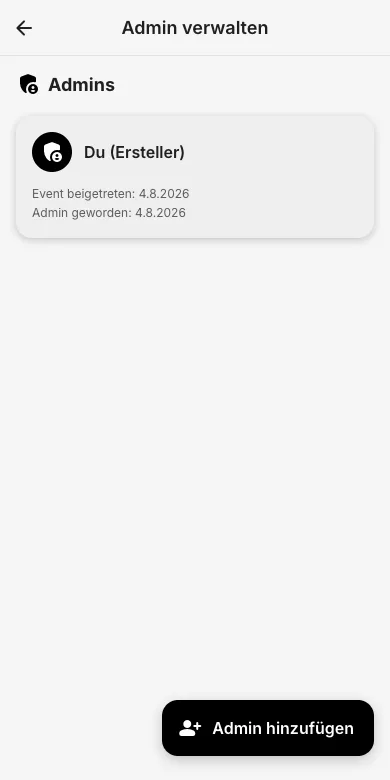 „Admins verwalten