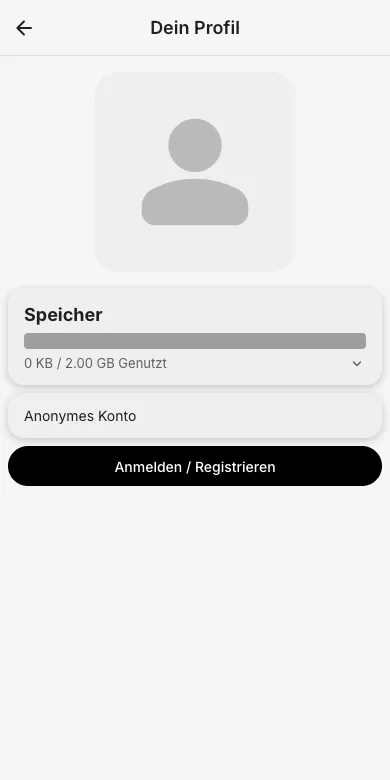 Dein Profil öffnen