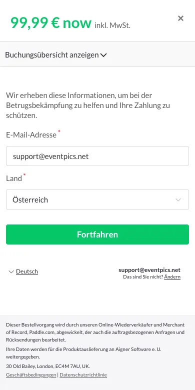 Sicherer Checkout
