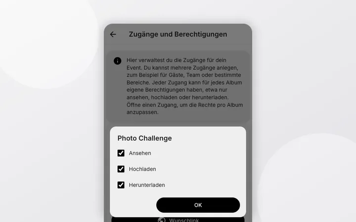 Gästerechte ändern