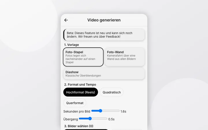 Video aus deinen Fotos generieren