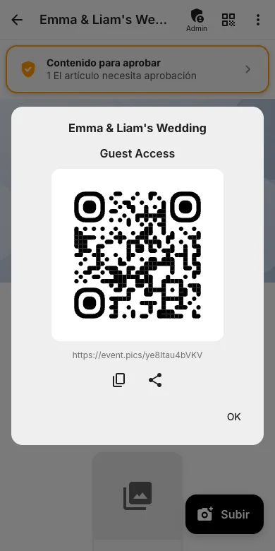 Toca el icono QR