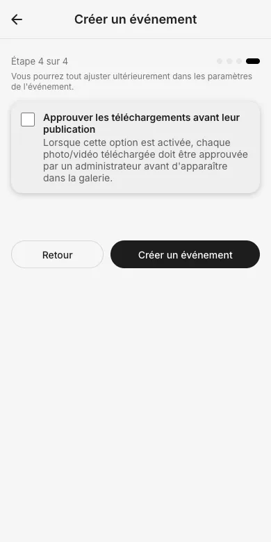 Étape 4 : validation des envois (optionnel)