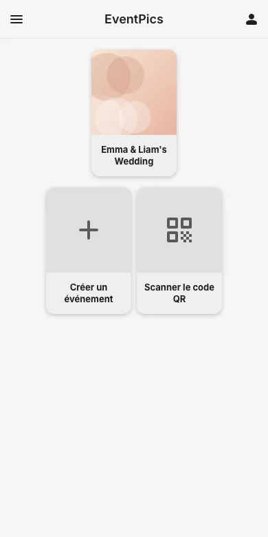 L'événement reste sur l'écran d'accueil
