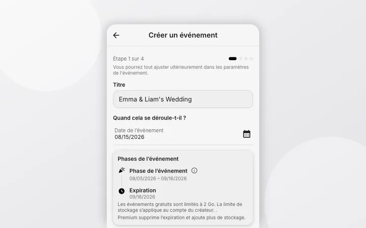 Comment créer un événement