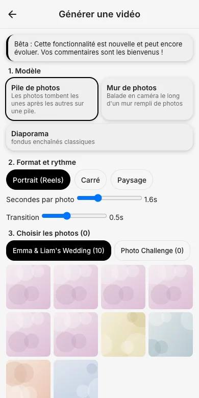 Modèle, format, photos