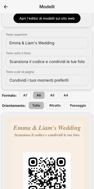 Stampa i cartoncini con le missioni