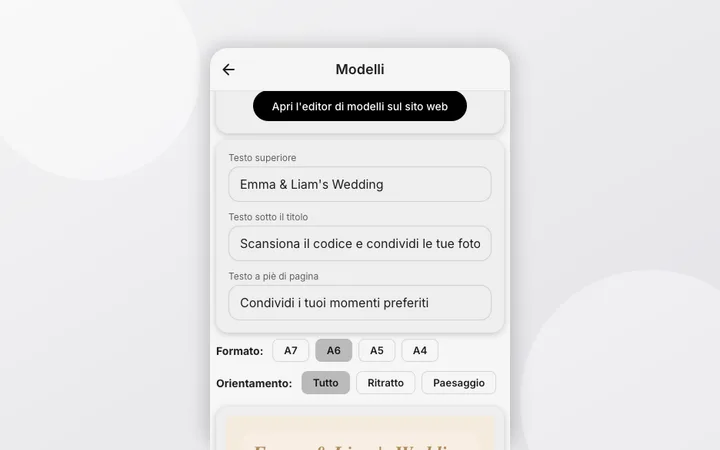 Stampare modelli di codice QR