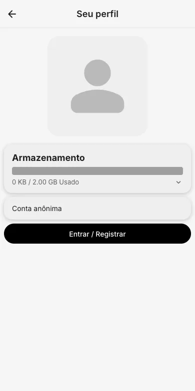 Abre o teu perfil