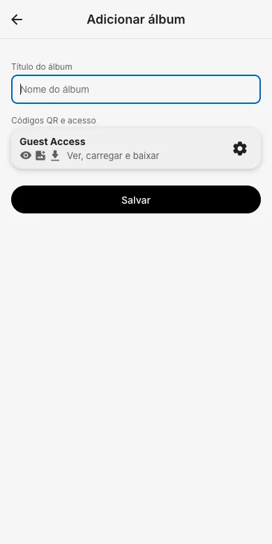Adiciona um subálbum