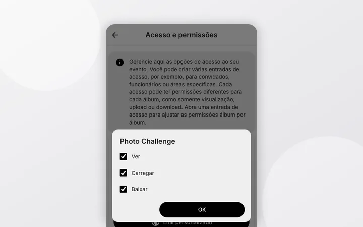Alterar permissões dos convidados