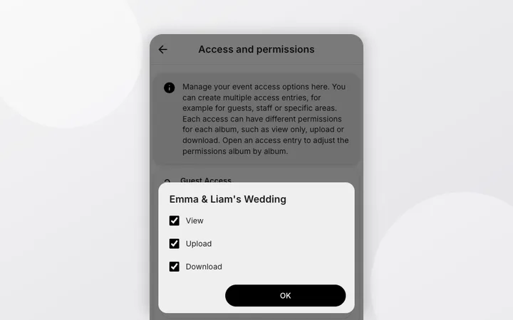 Guest permissions