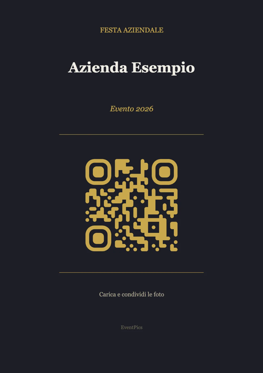 Modello di espositore con codice QR per feste aziendali, Moderno A4 verticale