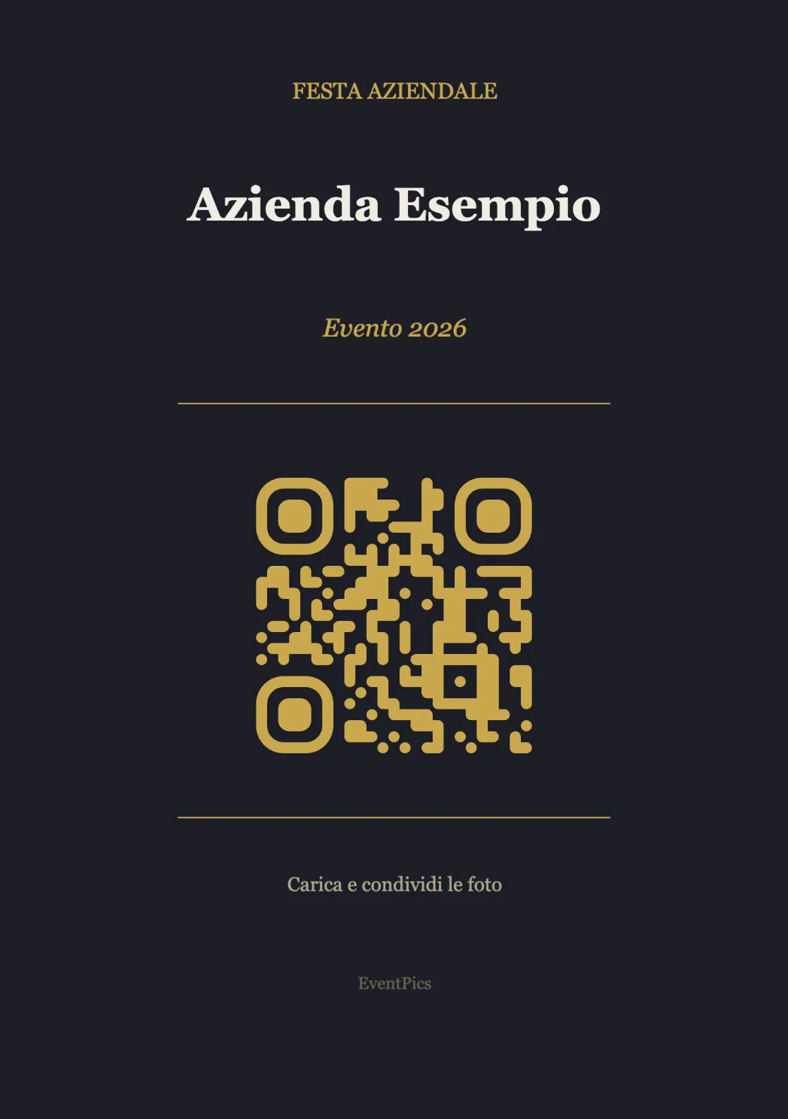 Modello di espositore con codice QR per feste aziendali, Moderno A5 verticale