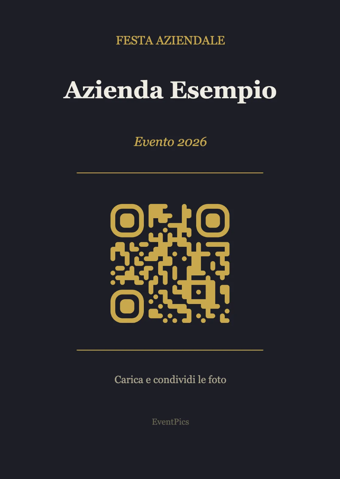 Modello di espositore con codice QR per feste aziendali, Moderno A6 verticale