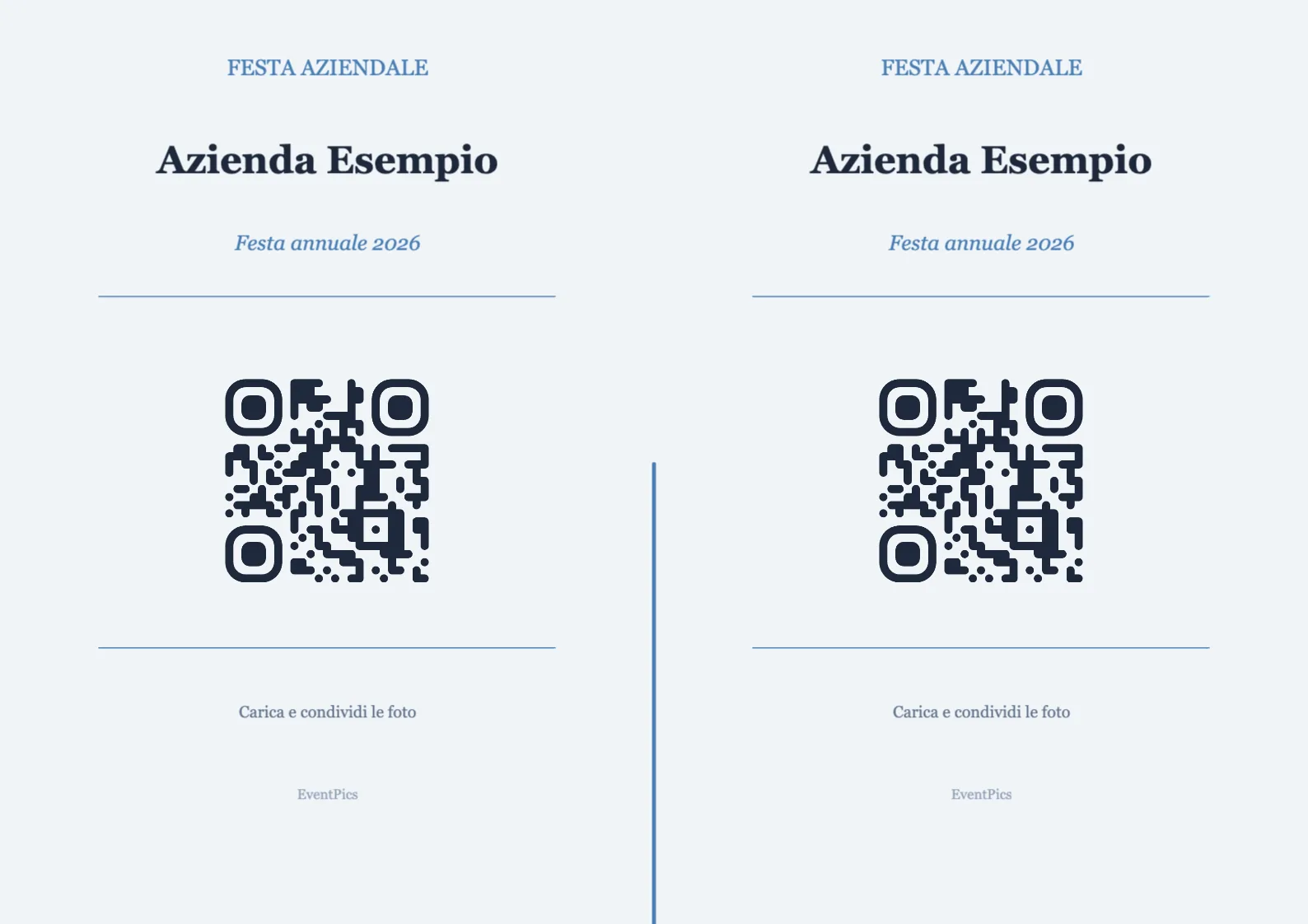 Modello di espositore con codice QR per feste aziendali, Professionale A4 orizzontale da piegare