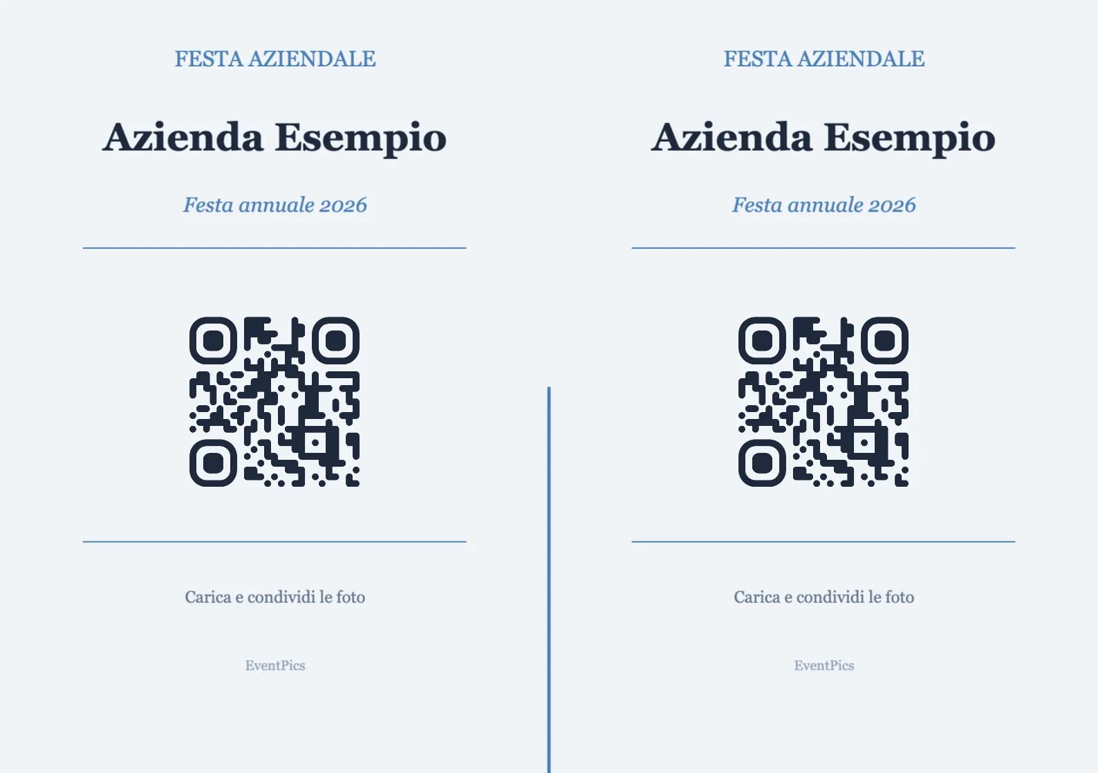 Modello di espositore con codice QR per feste aziendali, Professionale A5 orizzontale da piegare