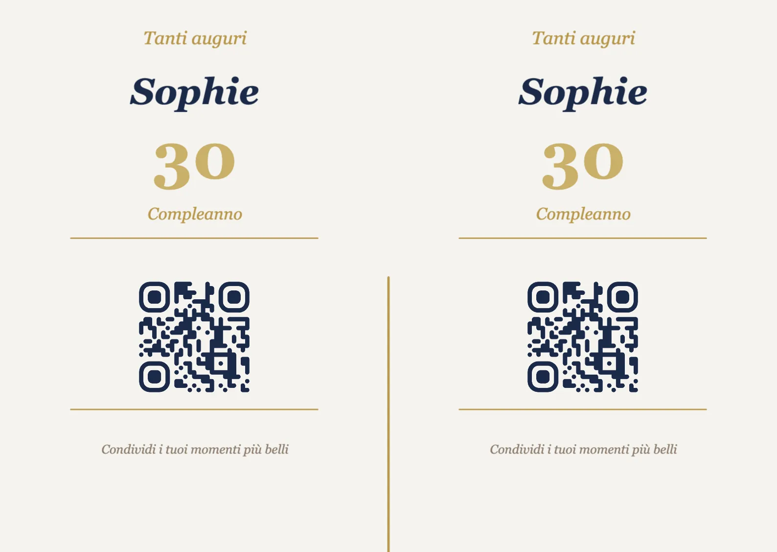 Modello di espositore con codice QR per compleanno, Elegante A6 orizzontale da piegare