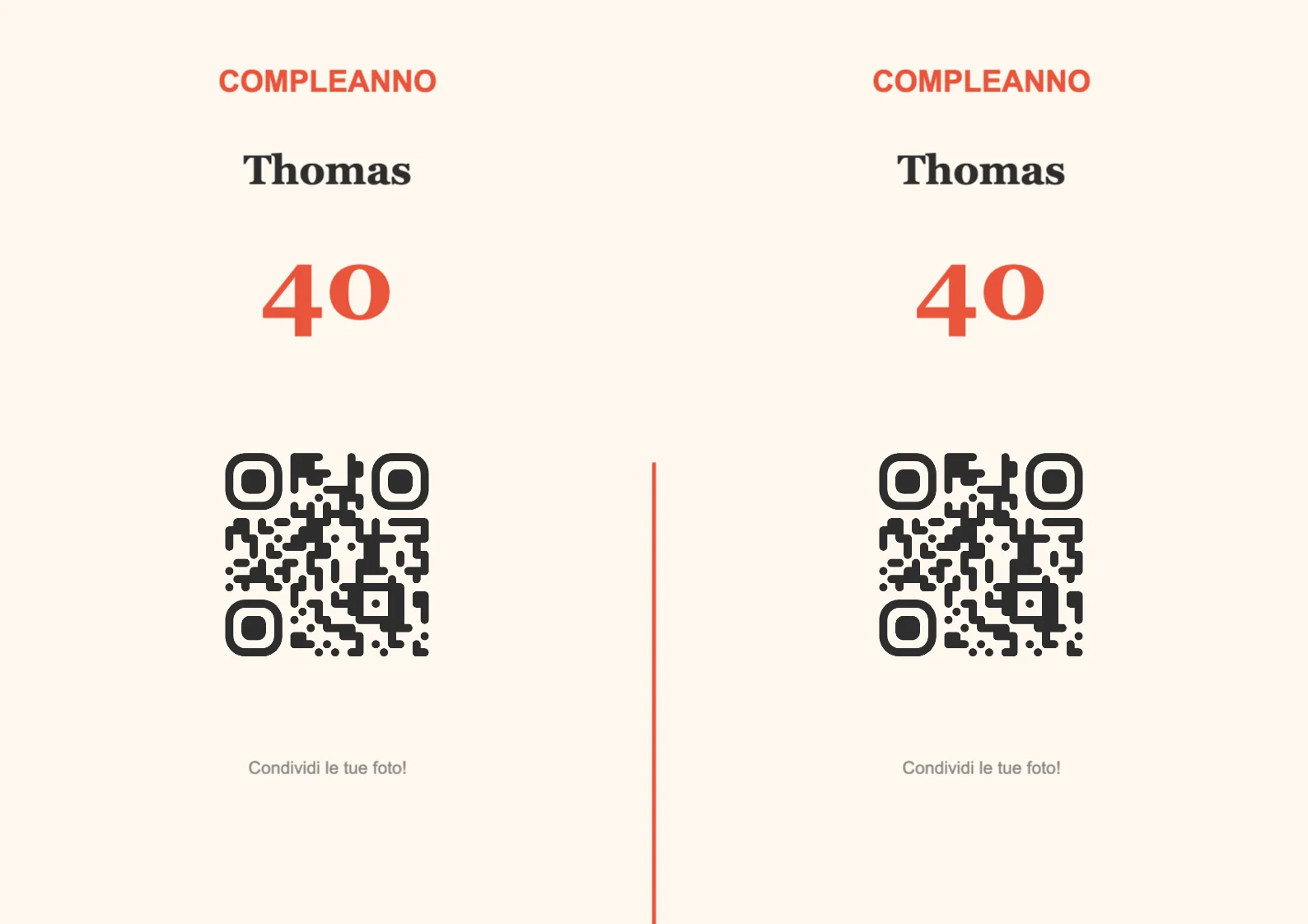 Modello di espositore con codice QR per compleanno, Festoso A4 orizzontale da piegare