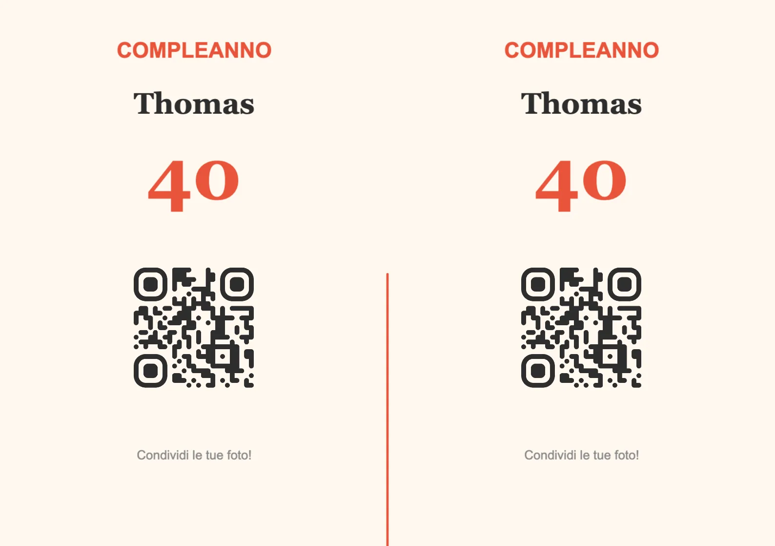 Modello di espositore con codice QR per compleanno, Festoso A5 orizzontale da piegare