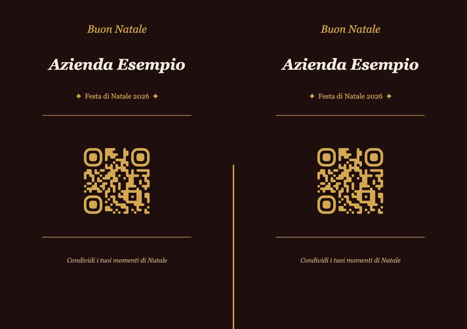 Modello di segnaposto con codice QR per Natale, Elegante A5 orizzontale da piegare