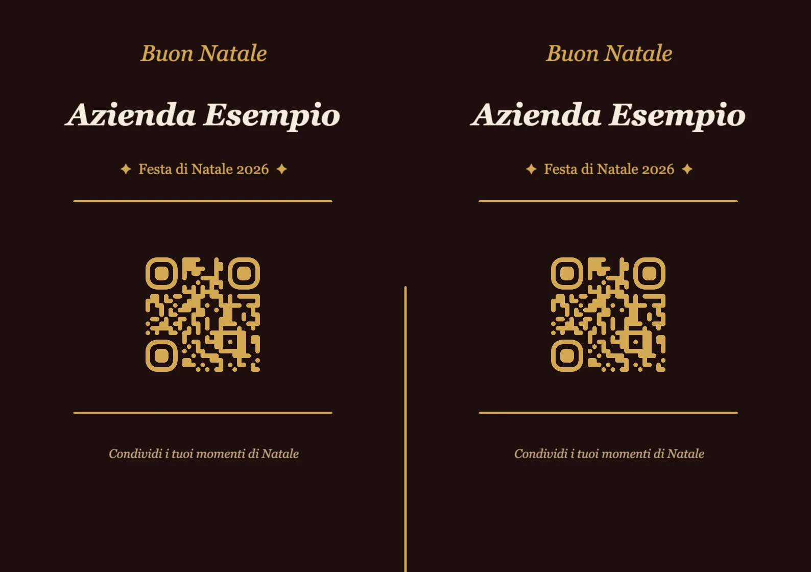 Modello di segnaposto con codice QR per Natale, Elegante A7 orizzontale da piegare