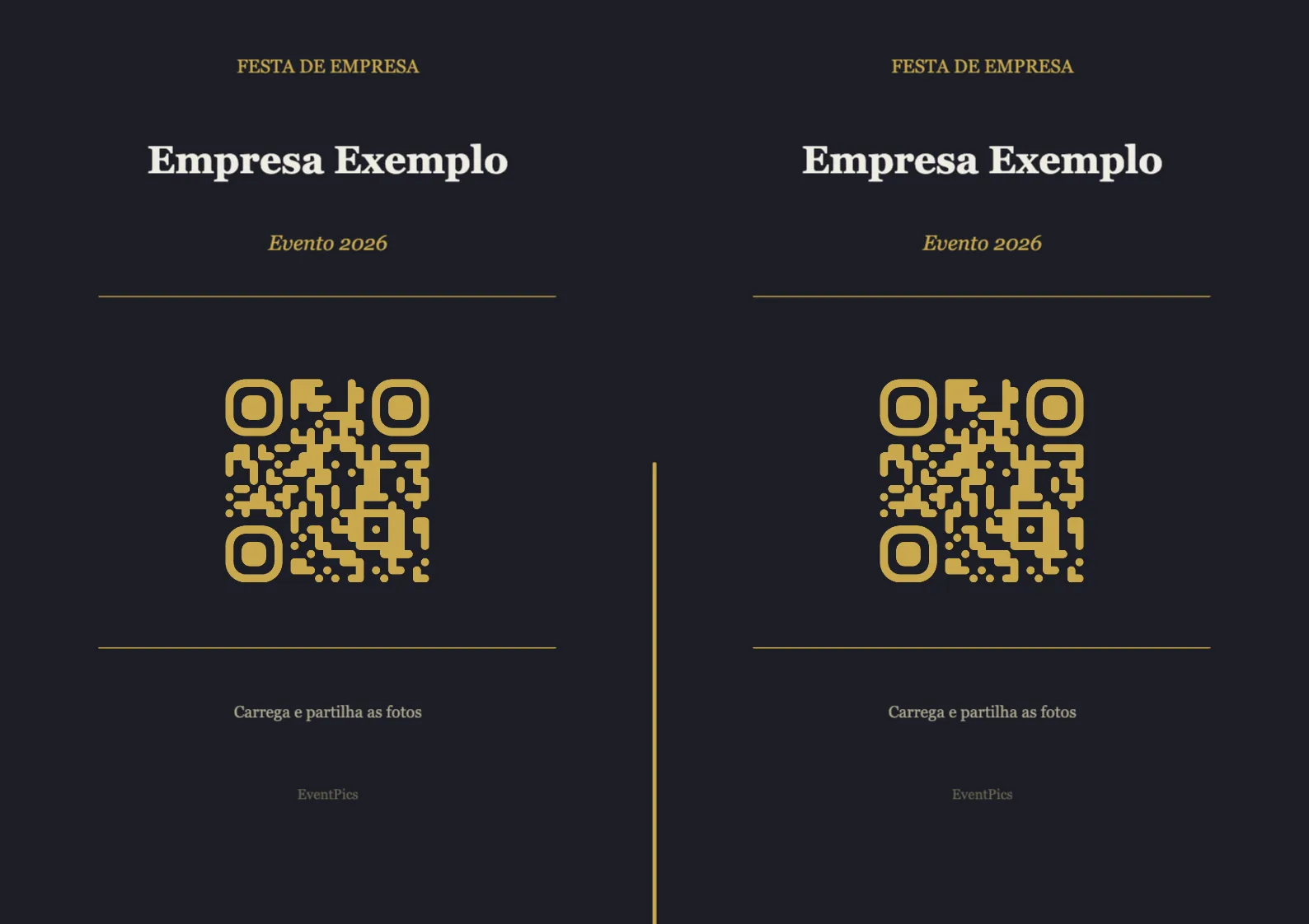 Modelo de expositor com código QR para festas de empresa, Moderno A4 horizontal para dobrar