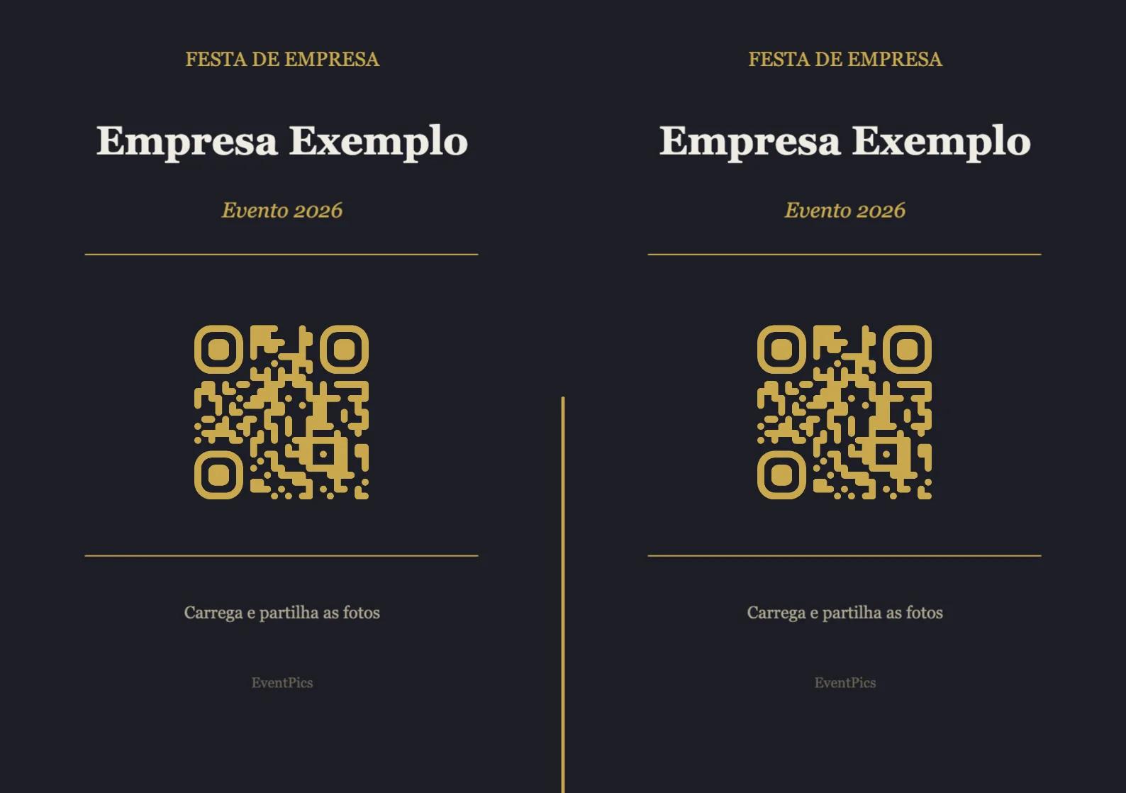 Modelo de expositor com código QR para festas de empresa, Moderno A5 horizontal para dobrar