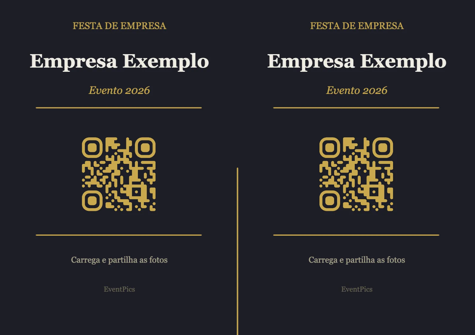 Modelo de expositor com código QR para festas de empresa, Moderno A7 horizontal para dobrar